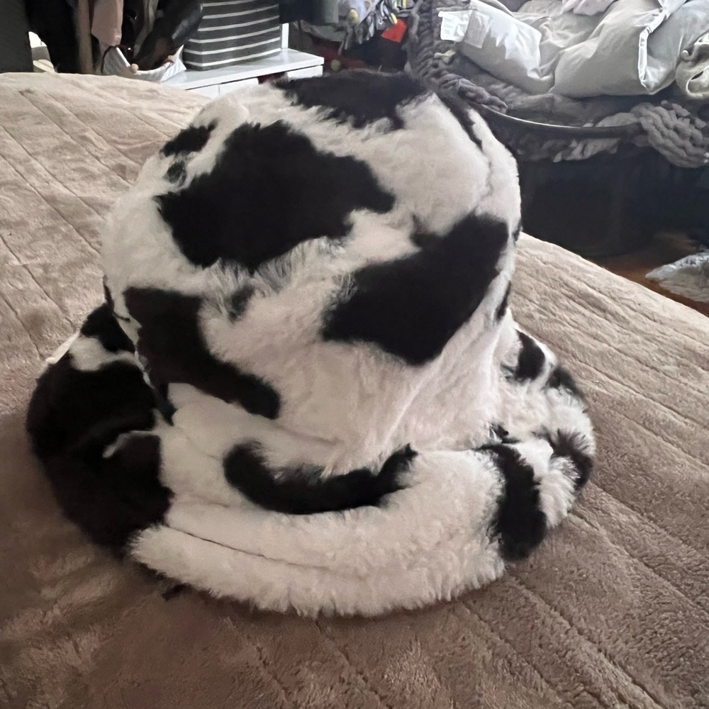 Cute cow print bucket hat